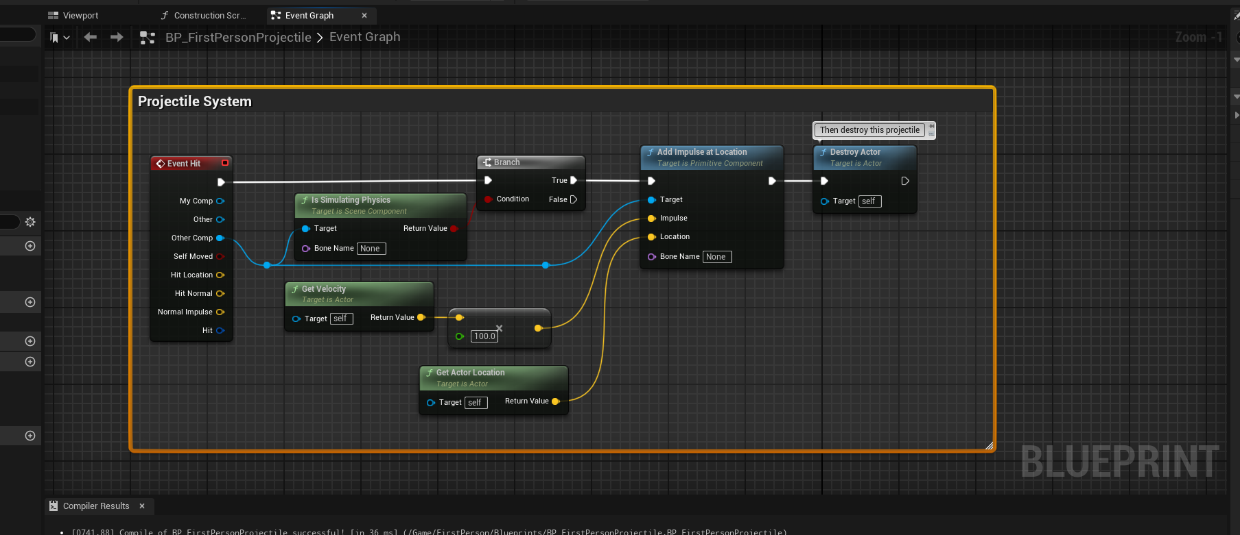 Projectile System Blueprint