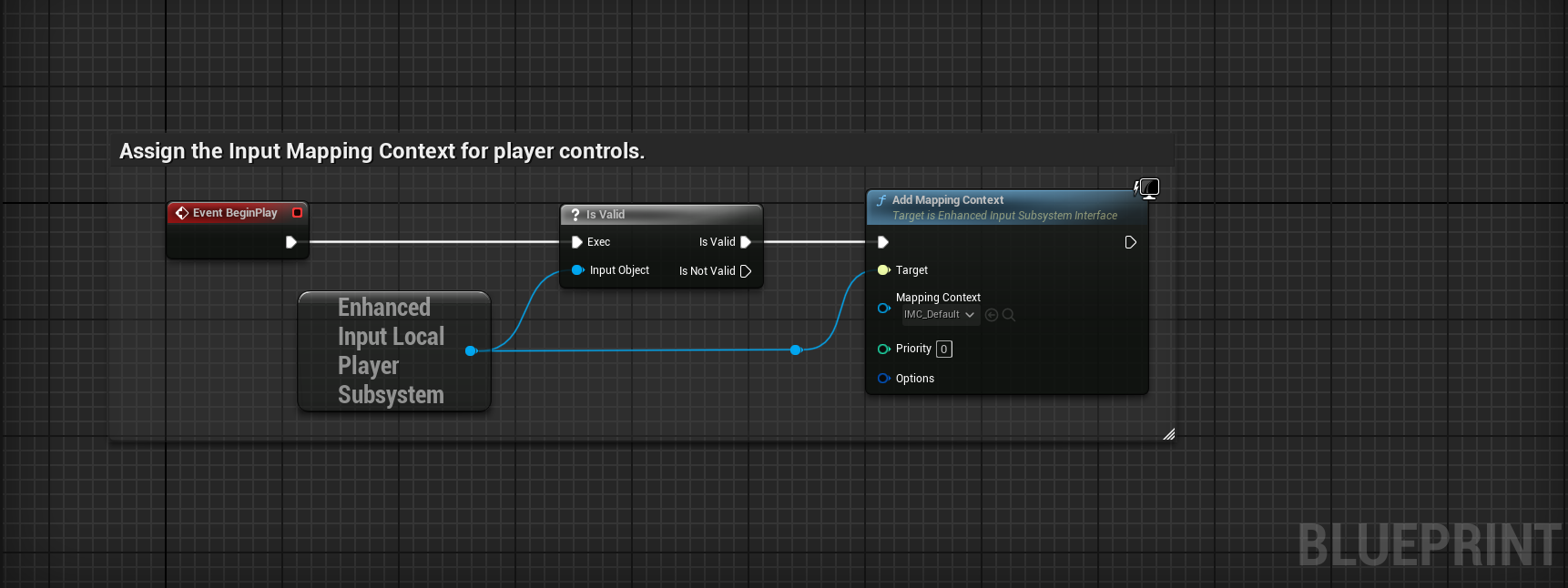 Enhanced Input Mapping Blueprint