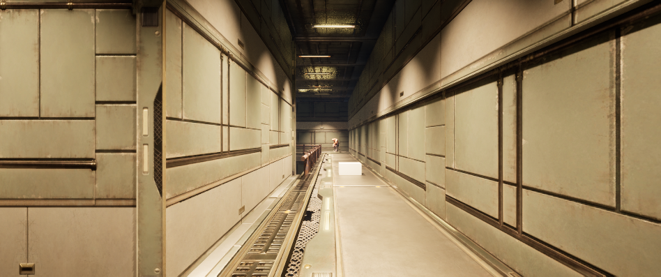 Long industrial corridor